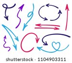 hand drawn diagram arrow icons... | Shutterstock .eps vector #1104903311
