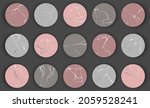 Rosy Pink Gray Circles With...