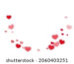 beautiful red hearts flying... | Shutterstock .eps vector #2060403251
