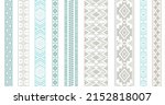 lace borders vector set.... | Shutterstock .eps vector #2152818007