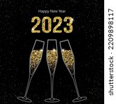 2023 Happy New Year. Champagne...