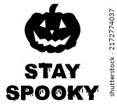 stay spooky with ghost pumpkin... | Shutterstock .eps vector #2172774037
