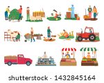 farm activities vector ... | Shutterstock .eps vector #1432845164