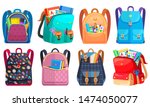 colored school backpack.... | Shutterstock .eps vector #1474050077