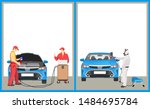 paint car and computer... | Shutterstock . vector #1484695784