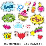collection of patches  set of... | Shutterstock .eps vector #1634032654