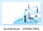 physiotherapy and rehab clinic... | Shutterstock . vector #1990817891