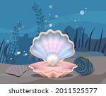 underwater ocean fauna with... | Shutterstock .eps vector #2011525577