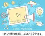 video marketing concept. online ... | Shutterstock .eps vector #2164764451