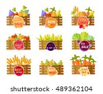collection of stickers for... | Shutterstock .eps vector #489362104