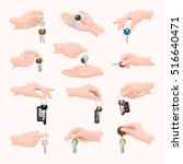 Set Hands With Keys. Various...