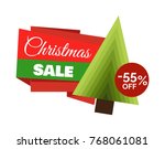 christmas sale label vector... | Shutterstock .eps vector #768061081