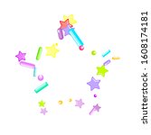 sprinkles grainy. cupcake... | Shutterstock .eps vector #1608174181