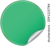 green round sticker vector... | Shutterstock .eps vector #2091225784
