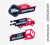 Free delivery service logo badge. Free shipping order icon vector