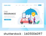 car insurance landing page... | Shutterstock .eps vector #1605006097