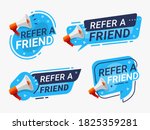 refer a friend banner label... | Shutterstock .eps vector #1825359281