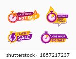 last hour offer badge. sale... | Shutterstock .eps vector #1857217237