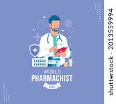 world pharmacist day banner... | Shutterstock .eps vector #2013559994