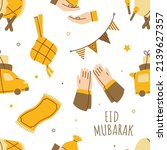 eid mubarak islamic celebration ... | Shutterstock .eps vector #2139627357