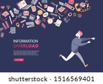 concept of information overload ... | Shutterstock .eps vector #1516569401