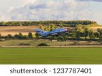 Small photo of Duxford, England - 09/23/2017; a MiG15 Fagot take off from the Duxford Imperial War Museum airfield