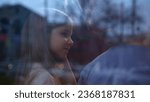 Small photo of Boy and girl are talking in cafe. Stock footage. Cute couple of kids are sitting in cafe. Children chat sweetly together in cafe. Childhood infatuation