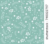winter seamless pattern with... | Shutterstock .eps vector #740322757