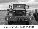 Small photo of Low Ham.Somerset.United Kingdom.July 23rd 2023.A Mack M52 A1 US army truck from 1956 is on show at the Somerset steam and country show