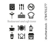 restaurant and cafe icons set... | Shutterstock .eps vector #1784701277