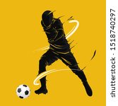 football soccer ball posing... | Shutterstock .eps vector #1518740297