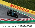 Small photo of Spielberg, Austria - July 08 2022: Sebastian Vettel (GER) Aston Martin AMR22 during Free Practice 1 of F1 Austrian Grand Prix 2022 - Jul 08 2022