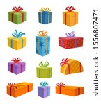 Colored Gift Boxes With Ribbon 