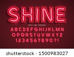 neon light 3d alphabet  extra... | Shutterstock .eps vector #1500983027