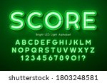 led light 3d alphabet  extra... | Shutterstock .eps vector #1803248581