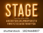 led light 3d alphabet  extra... | Shutterstock .eps vector #1824668807