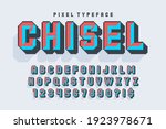 pixel vector alphabet design ... | Shutterstock .eps vector #1923978671