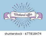trendy retro ribbon with text... | Shutterstock .eps vector #677818474