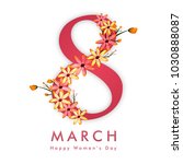 happy women's day celebration... | Shutterstock .eps vector #1030888087