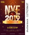 nye  new year eve  2019 party... | Shutterstock .eps vector #1179258637