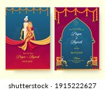 indian wedding invitation card... | Shutterstock .eps vector #1915222627