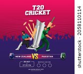t20 cricket match between new... | Shutterstock .eps vector #2058110114