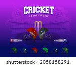 cricket match participating... | Shutterstock .eps vector #2058158291