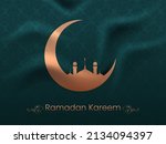 copper crescent moon with... | Shutterstock .eps vector #2134094397