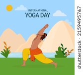 international yoga day concept... | Shutterstock .eps vector #2159495767