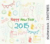 colorful doodles set for happy... | Shutterstock .eps vector #236578801