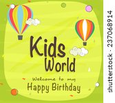 kids happy birthday celebration ... | Shutterstock .eps vector #237068914