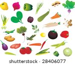 set of fresh vegetables... | Shutterstock .eps vector #28406077