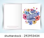colorful creative flowers... | Shutterstock .eps vector #292953434