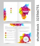 glossy business brochure ... | Shutterstock .eps vector #323566751